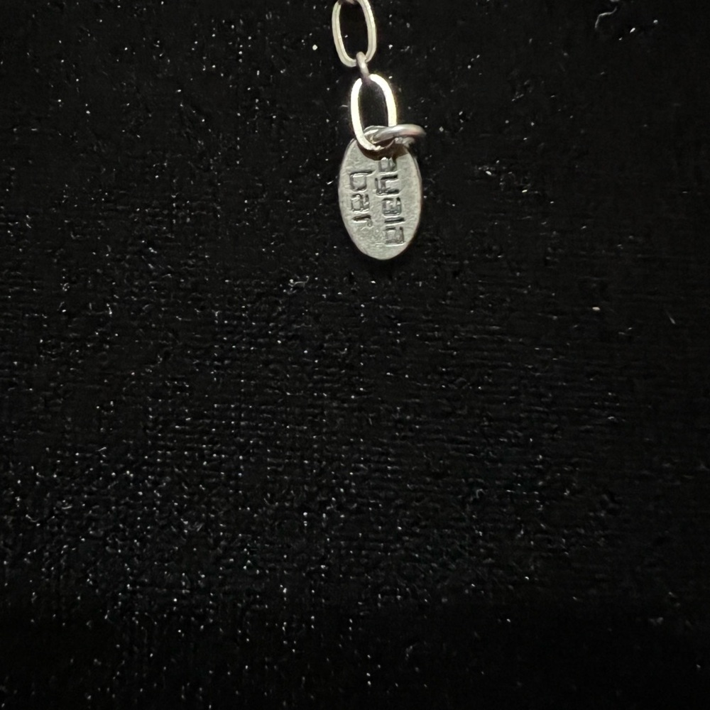 VINTAGE Ayala Bar Silver, Green & Bronze Necklace - Picture 4 of 6